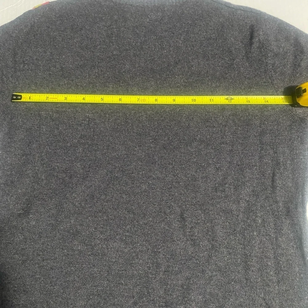 Gray Crewneck Sweater with Red Lightning Bolt